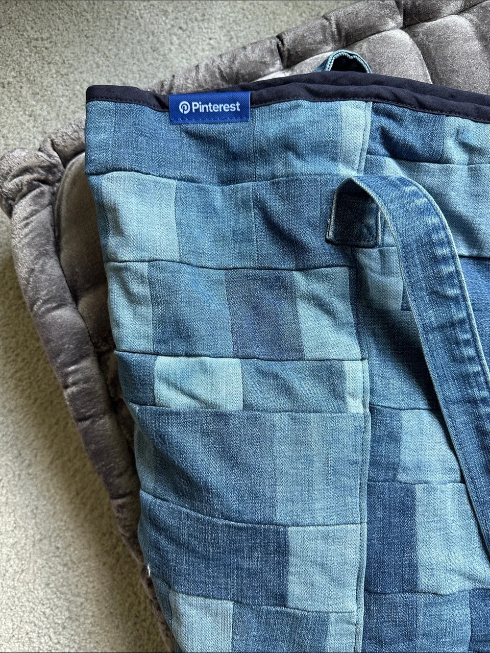 Porter Blue Large Blue Patchwork Denim Jeans Tote - Pinterest Exclusive